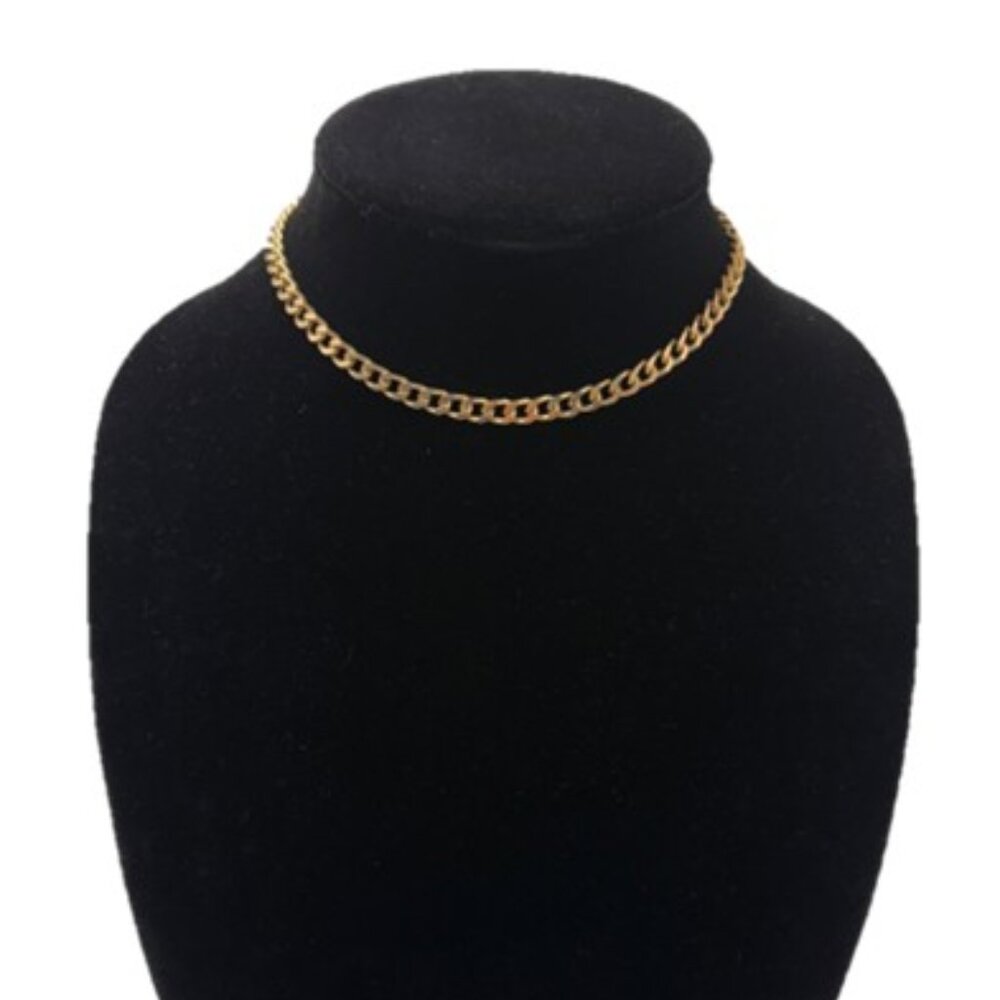 Gold Tone Cuban Chain Choker